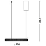 Ideal Lux led luster na sajli miracle LED/25W/230V pr. 40 cm cri 90 mat hrom | Eponuda.com