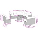  12-dijelni set vrtnih sofa od poliratana s jastucima crni | shoptok.hr