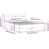  Okvir za krevet s uzglavljem smeđa boja hrasta 120x200cm drveni | shoptok.hr