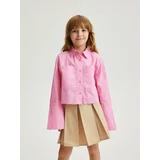 Reserved - Kratka pamučna košulja - ružičasta