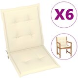 vidaXL jastuci za vrtne stolice 6 kom krem 100 x 50 x 3 cm Cijene