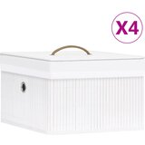  Kutije za pohranu od bambusa 4 kom bijele | shoptok.hr