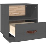  Noćni ormarić sivi 40 x 34 x 45 cm od masivne borovine | shoptok.hr