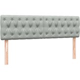  s oprugama i madracem LED svjetlosivi 160x210 cm baršunasti | shoptok.hr