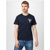 Tommy Jeans Majica 'LETTERMAN' mornarska / ognjeno rdeča / bela | Shoptok.si