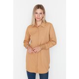 Trendyol Camel Sleeve Detailed Crepe Shirt | Shoptok.si