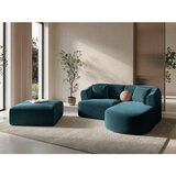 Cosmopolitan Design Modrozelen žameten tabure Campi – | Shoptok.si