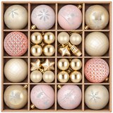  Set božićnih kuglica 88 kom. ružičasto zlato i zlato Ø 6 cm | shoptok.hr