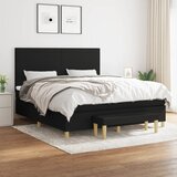 The Living Store Box spring postelja z vzmetnico črna 180x200 cm blago - Box Spring Postelja, (21503705) Cene