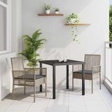  Vrtna stolica s jastukom 2 pcs Siva 55 x 53 x 85 cm poliratan | shoptok.hr