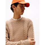 Tommy Jeans Pulover taupe siva | shoptok.hr