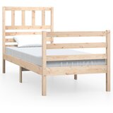 vidaXL Posteljni okvir iz trdnega lesa 90x190 cm 3FT, (20643803) Cene
