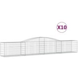  Lučne gabionske košare 10 kom 400x50x60/80 cm pocinčano željezo | shoptok.hr