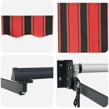  Električni zložljiv senčnik Oranžna in Rjava 4,5 × 3 m, (5000205188) | Shoptok.si