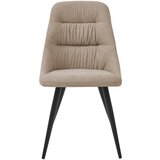 CARRYHOME stol, kovina, tekstil rjavosiva | Shoptok.si