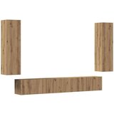  Komplet 4 kosov stenske TV omarice Artisan Oak Engineered Wood, (21703644) | Shoptok.si