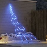 vidaXL LED božično drevesce med 168 LED Modra 511 cm Kovina | Shoptok.si