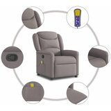  Masažni naslonjač od tkanine smeđesivi | shoptok.hr