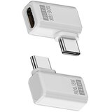 INF 240W 80Gbps USB-C ženski na USB-C moški adapter s stranskim upogibom - 2 kosa White, (5000291438) | Shoptok.si