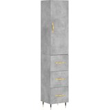  Visoka komoda siva betona 34,5x34x180 cm od konstruiranog drva | shoptok.hr