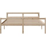  Krevet za starije s uzglavljem 200x200 cm od borovine - Prirodna 200 x 200 cm | shoptok.hr