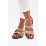 Boto Women's Slip-On Sandals On Cork Sole Gold Cortina | shoptok.hr