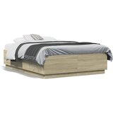 Furnova Posteljni okvir sonoma hrast 135x190 cm inženirski les, (21943290) | Shoptok.si