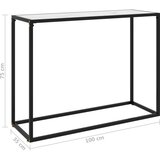  Konzolna mizica bela 100x35x75 cm kaljeno steklo, (20625622) | Shoptok.si
