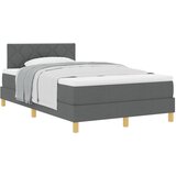 vidaXL Postelja s škatlo z vzmetnico Temno siva 120x200 cm Tkanina, (22083002) | Shoptok.si