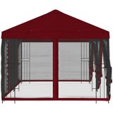 Paviljon s bočnim stranama 6 x 3 m Tamno crvena | shoptok.hr