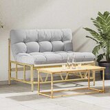  Vanjsko sjedenje Svjetlosiva 110 x 74,5 x 71 cm Čelik | shoptok.hr