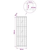  Gabion s žicom debljine 5 mm i mrežom 10x10 cm 50x20x150 cm | shoptok.hr