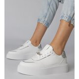 Gemre White-silver sneakers decorated with glitter and rhinestones Felura | Shoptok.si