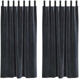  Zavjese za zamračivanje 2 kom. Tamnosiva 140 x 175 cm Baršun | shoptok.hr