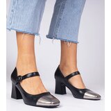 Gemre Black women's pumps with silver toe Radora | ePonuda.com