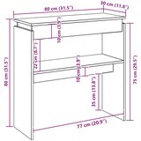  Konzolni stol boja hrasta sonome 80x30x80 cm konstruirano drvo | shoptok.hr