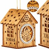 springos Božićna Dekoracija - Smeđe-Bijela, 6 x 9 cm | shoptok.hr