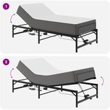  Električni podesivi okvir kreveta Crna 107 x 200 cm Čelik | shoptok.hr