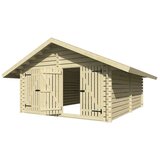Male kuće Drveno spremište TOBIAS 16M2 418 × 418 cm – bez završnog krovnog pokrova | shoptok.hr