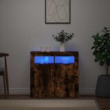  Komoda s LED svjetlima boja dimljenog hrasta 80 x 35 x 75 cm | shoptok.hr