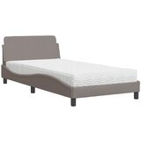 The Living Store Postelja z vzmetnico taupe 100x200 cm blago - Postelja, (21606952) | Shoptok.si