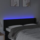  LED uzglavlje crno 147x16x78/88 cm od tkanine | shoptok.hr