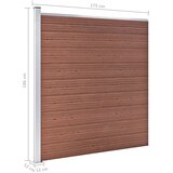  Vrtna ograda WPC 175 x 186 cm smeđa | shoptok.hr