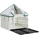  4-panelni ogradni igralište za pse s krovom 122 x 106,5 x 82 cm | shoptok.hr