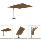  The Living Store Previsni senčnik z aluminijastim drogom 300x300 cm taupe - Previsni Senčnik, (21742856) Cene