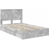 Krevet s od storage s uzglavljem Betonski sivi 135 x 190 cm | Eponuda.ba