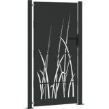 vidaXL Vrtna vrata Crna 105 x 175 cm Čelik s praškastim premazom | shoptok.hr