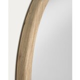 Kave Home Zidno ogledalo s okvirom od masivnog drveta ø 100 cm Alum – | shoptok.hr