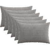  Presvlaka za jastuk 6 pcs HEERLEN Svjetlosiva 40 x 60 cm Kord | shoptok.hr
