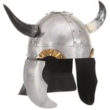 vidaXL Fantastična vikin&scaron;ka kaciga za LARP srebrna čelična cijene